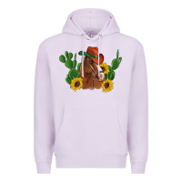 Lilac western horse cowboy hat cactus sunflowers Premium Hoodie - Artiststas