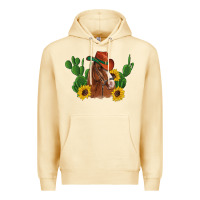 Pina Colada western horse cowboy hat cactus sunflowers Premium Hoodie - Artiststas