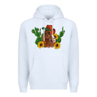 White western horse cowboy hat cactus sunflowers Premium Hoodie - Artiststas
