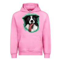 Fuchsia Pink border collie Urban Hoodie - Jasminsmagicworld