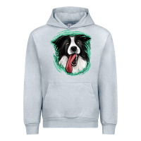 Heather Grey border collie Urban Hoodie - Jasminsmagicworld