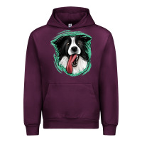 Mauve Wine border collie Urban Hoodie - Jasminsmagicworld