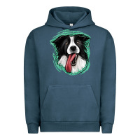 Pigment Midnight Navy border collie Urban Hoodie - Jasminsmagicworld