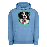 Pigment Pebble Blue border collie Urban Hoodie - Jasminsmagicworld