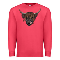Cardinal Black highland cow Premium Sweatshirt - RanaPortraitStore