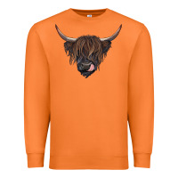 Carrot Black highland cow Premium Sweatshirt - RanaPortraitStore