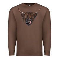 Chestnut Black highland cow Premium Sweatshirt - RanaPortraitStore