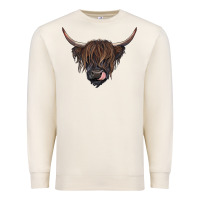 Sandshell Black highland cow Premium Sweatshirt - RanaPortraitStore
