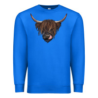 True Royal Black highland cow Premium Sweatshirt - RanaPortraitStore