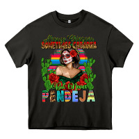 Asphalt Mexican Chingona Heavy Core Tee - FaDigitalArtStudio
