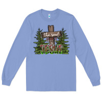 Colony Blue the real gift is jesus Long Sleeve Tee - CowhideDigitalArt