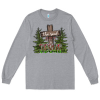 Heather Grey the real gift is jesus Long Sleeve Tee - CowhideDigitalArt