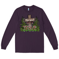 Plum the real gift is jesus Long Sleeve Tee - CowhideDigitalArt