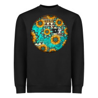 Black Round western pattern Heavyweight Sweatshirt - Jasminsmagicworld