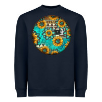 Navy Round western pattern Heavyweight Sweatshirt - Jasminsmagicworld
