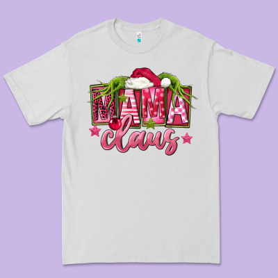 Pink Christmas Mama Claus Premium Tee Designed By Fadigitalartstudio