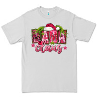 Dove Grey Pink Christmas Mama Claus Premium Tee - FaDigitalArtStudio