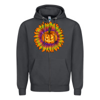 Smoke Halloween Sunflower Zipper Hoodie - RanaPortraitStore
