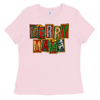 Bubblegum Pink merry mama Ladies Tee - FaDigitalArtStudio