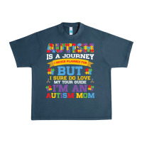 Midnight Navy lil autism mom Urban Heavy Tee - CowhideDigitalArt
