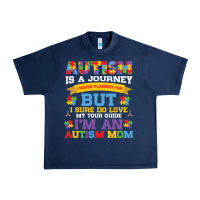 Navy lil autism mom Urban Heavy Tee - CowhideDigitalArt