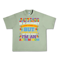 Oil Green lil autism mom Urban Heavy Tee - CowhideDigitalArt