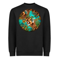 Black western pattern circle Heavyweight Sweatshirt - Jasminsmagicworld