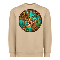 Mushroom western pattern circle Heavyweight Sweatshirt - Jasminsmagicworld