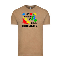 Vintage Coffee the magic is in our differences Vintage Tee - CowhideDigitalArt