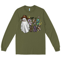 Army Green Boo Haw Long Sleeve Tee - CowhideDigitalArt