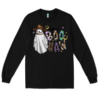 Black Boo Haw Long Sleeve Tee - CowhideDigitalArt