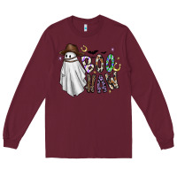 Burgundy Boo Haw Long Sleeve Tee - CowhideDigitalArt