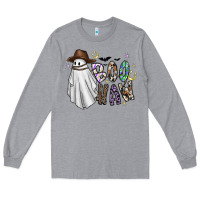 Heather Grey Boo Haw Long Sleeve Tee - CowhideDigitalArt
