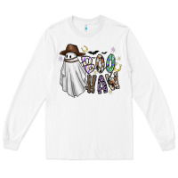 White Boo Haw Long Sleeve Tee - CowhideDigitalArt