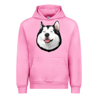 Fuchsia Pink Husky Urban Hoodie - Jasminsmagicworld