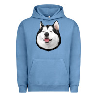 Pigment Pebble Blue Husky Urban Hoodie - Jasminsmagicworld