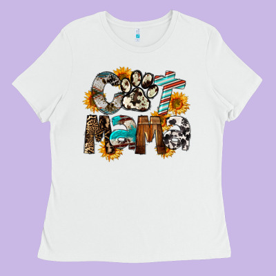 Cat  Mama Ladies Tee Designed By Fadigitalartstudio