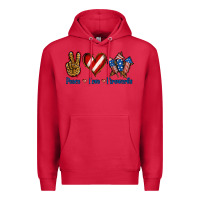 Cardinal Peace Love Fireworks Premium Hoodie - Jasminsmagicworld