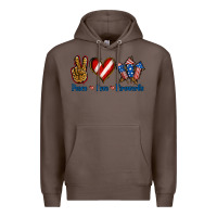 Coffee Peace Love Fireworks Premium Hoodie - Jasminsmagicworld