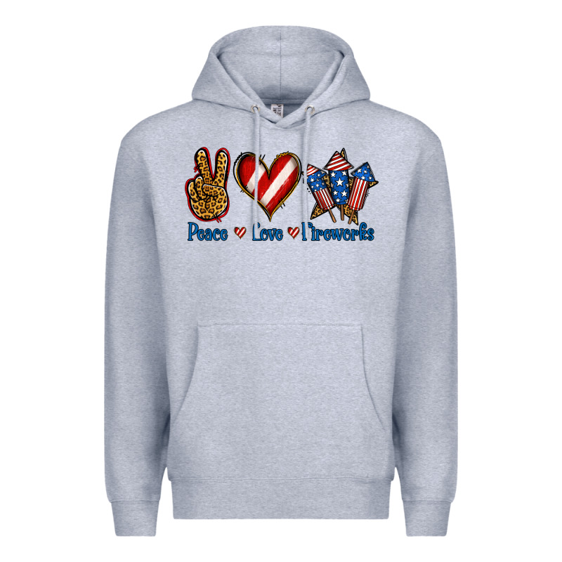 Peace Love Fireworks Premium Hoodie by Jasminsmagicworld | Teevron