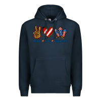 Navy Peace Love Fireworks Premium Hoodie - Jasminsmagicworld