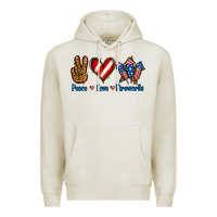 Oatmeal Heather Peace Love Fireworks Premium Hoodie - Jasminsmagicworld