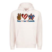 Pale Pink Peace Love Fireworks Premium Hoodie - Jasminsmagicworld
