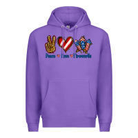 Purple Peace Love Fireworks Premium Hoodie - Jasminsmagicworld