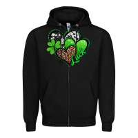 Black st patricks day hearts Zipper Hoodie - Jasminsmagicworld