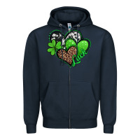 Navy st patricks day hearts Zipper Hoodie - Jasminsmagicworld
