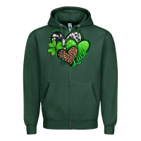 Sports Green st patricks day hearts Zipper Hoodie - Jasminsmagicworld