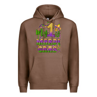 Chestnut my first mardi gras glitter fleur de lis Premium Hoodie - Artiststas
