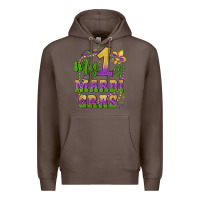 Coffee my first mardi gras glitter fleur de lis Premium Hoodie - Artiststas
