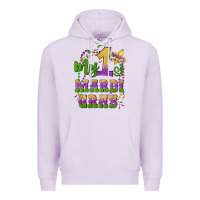 Lilac my first mardi gras glitter fleur de lis Premium Hoodie - Artiststas